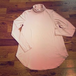 Karen Kane Pink Swing Turtleneck Top EUC Size S